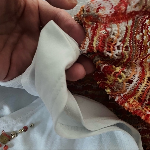 Alfred Dunner Layered Crochet Tie Front Top - Picture 8 of 10